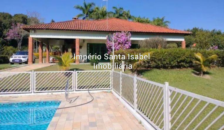 [Vende Chácara com 24.000m2- Piscina -Lago- Plano-Escritura -Alto Padrao-Santa Isabel SP REF 1988]